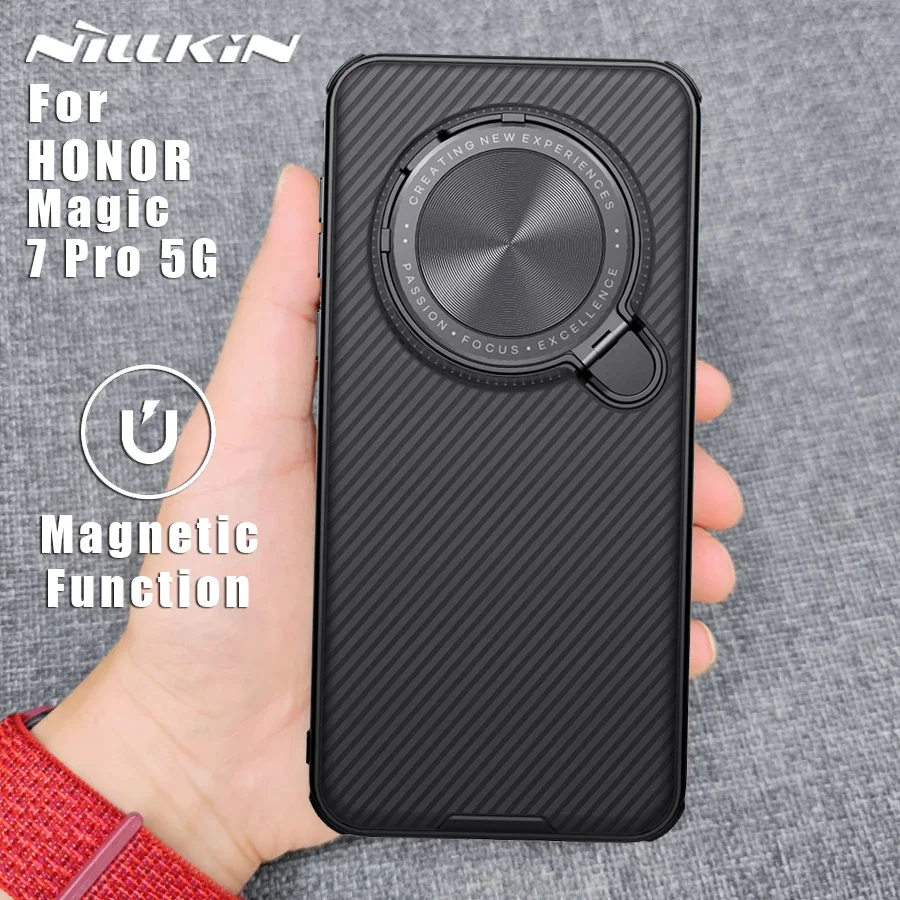 

NILLKIN for Honor Magic 7 Pro 5G case Magsafe Magnetic Charging Adapt Lens Camera Protection CamShield Prop Back cover