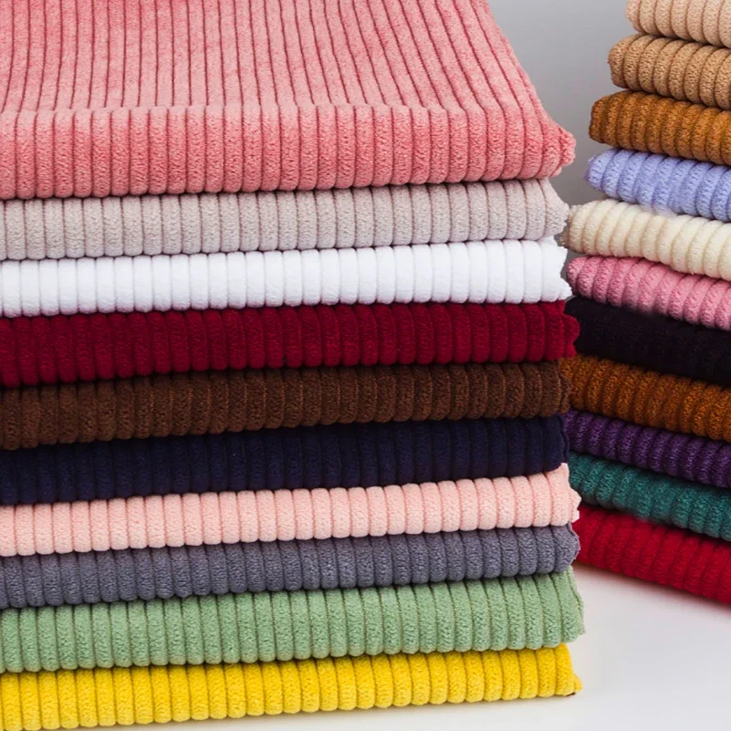 Corduroy Fabric for Sewing Shirt and Coat, Monochromatic, 8 Stripes, Nylon and Polyester by Half Meter, 0.5*150cm