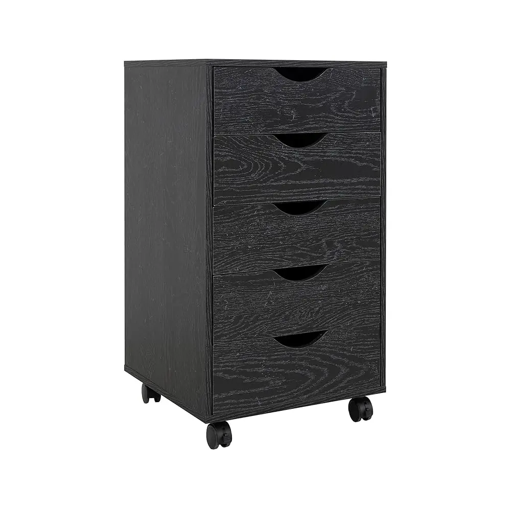 

5 Drawer Office Storage File Cabinet Under Desk Cabinets For Organization Filing With Wheels, Printer Stand Storage, 180 Lbs