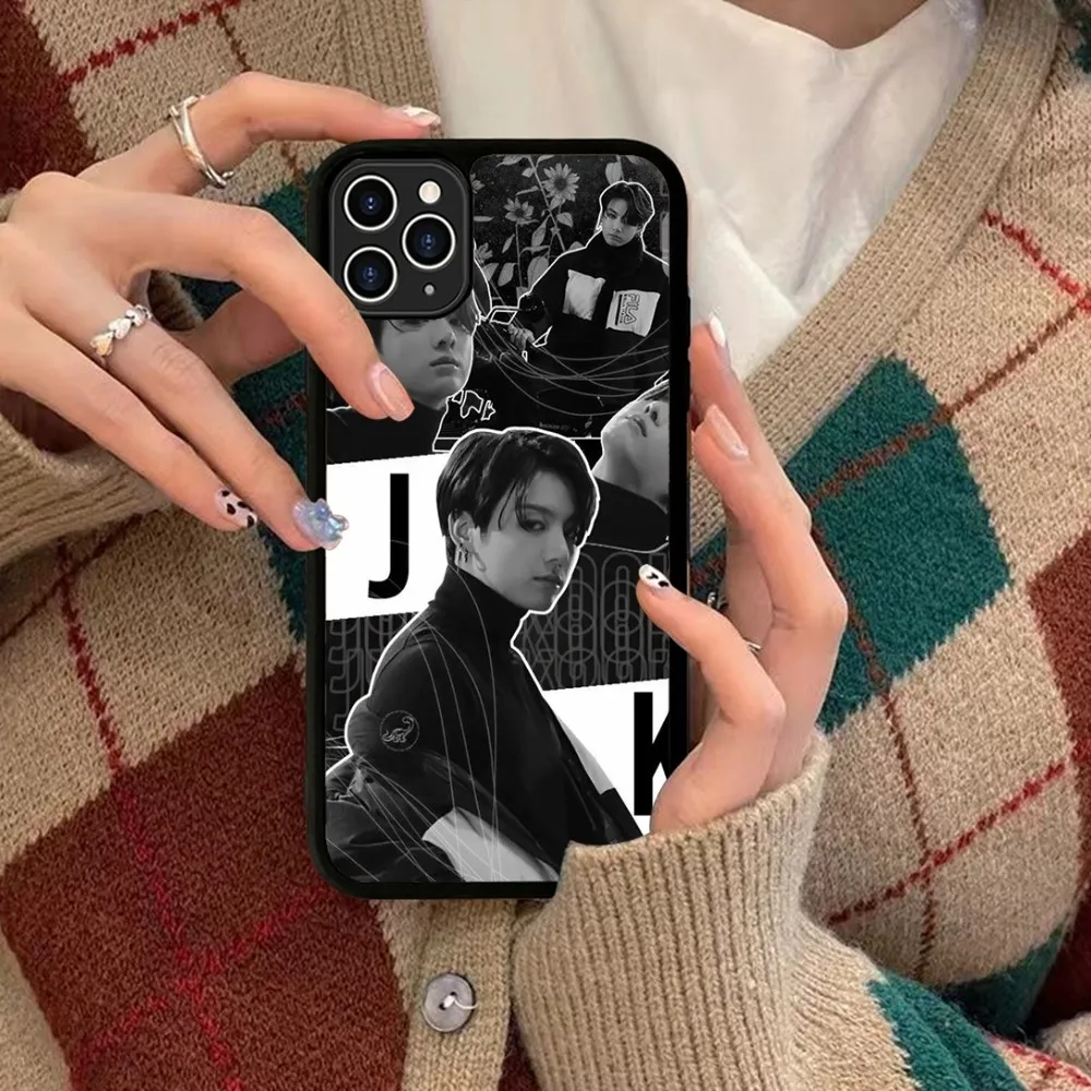 E-Euphoria J-Jungkook-K-KPOP Phone Case Silicone PC+TPU For For iPhone  11 12 13 14 15 16 Plus Pro Max Cover