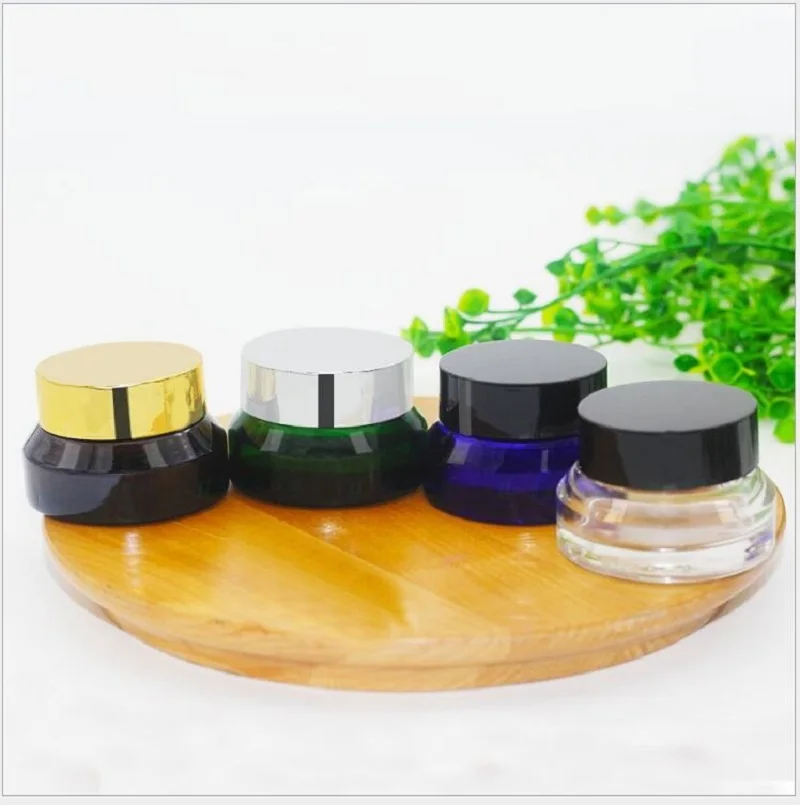 15G sloping shoulder glass bottle jar pot tin cream/serum/essence/moisturizer/wax/air nail eye gel hyaluronic cosmetic packing