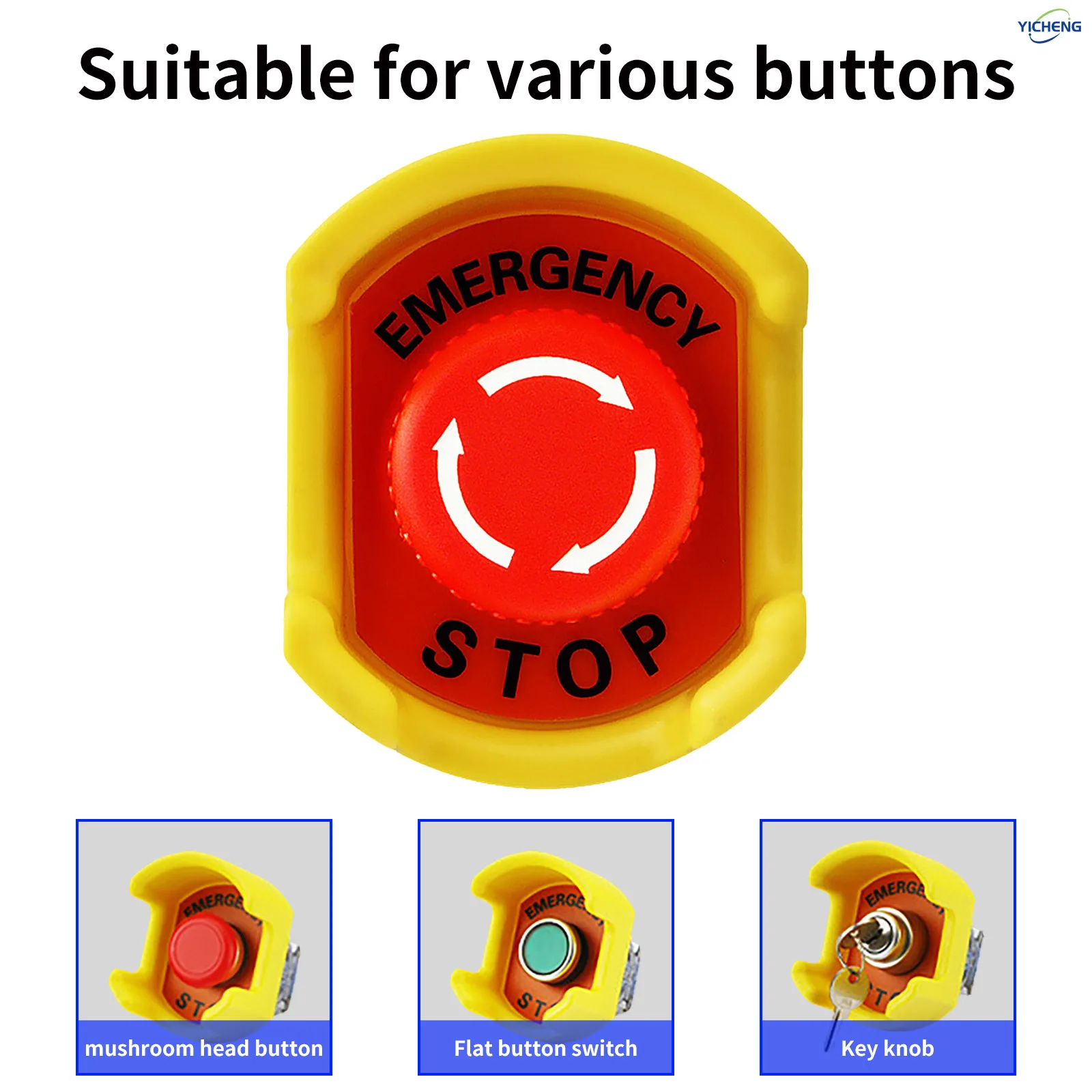 10Pcs 16mm-22mm hole Emergency stop button protective cover, preventing misoperation,switch protective seat