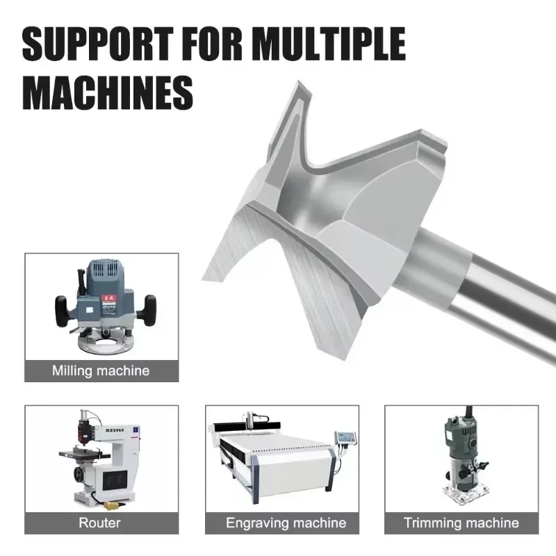 R10 1/4 "6" 1/2 "12" haste 6mm carpintaria roteador bit ponta de carboneto v bit arco dobra faca integrada corte portas de madeira armários
