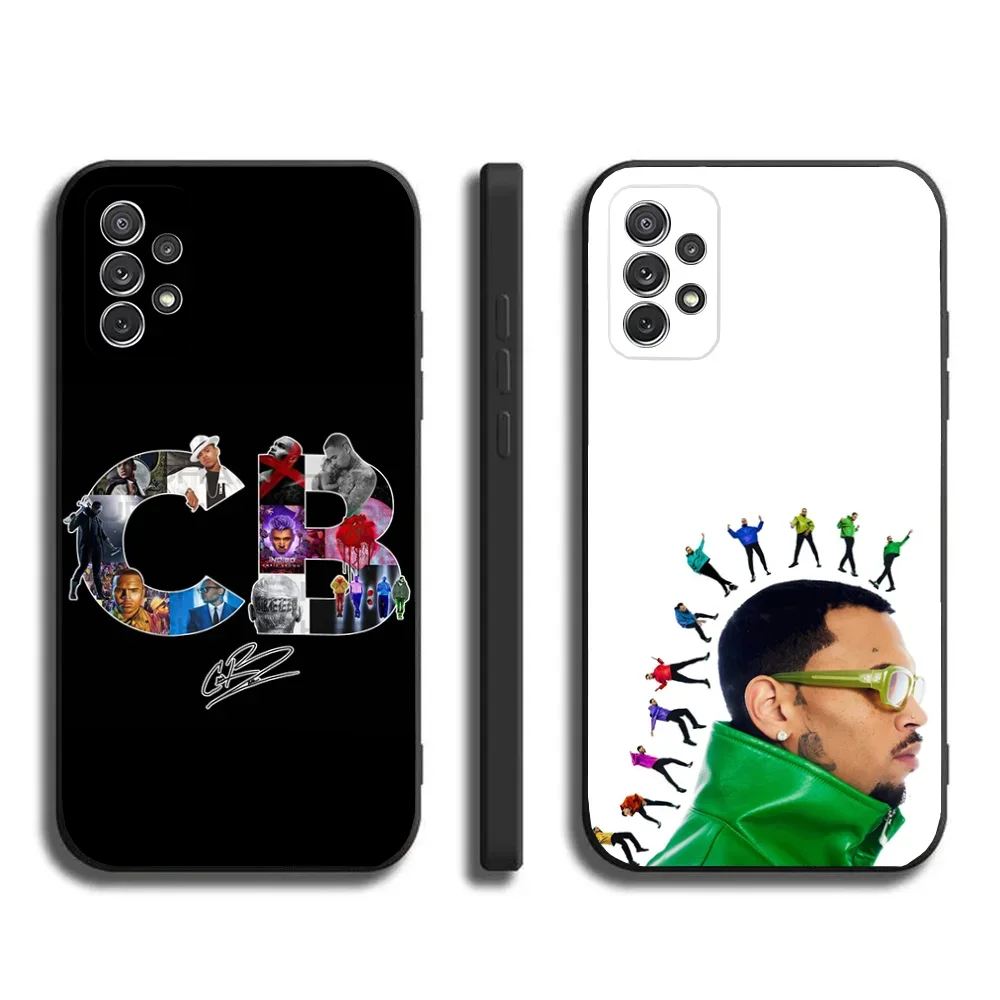 

Singer C-Chris B-Brown Phone Case For Samsung Galaxy A20,A21s,A22,A31,A32,A52,A53,A72,73,A80,A91Soft Black Cover