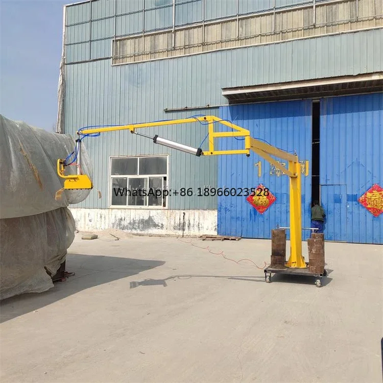 Industrial robots with manipulator for easy handling Metal grippers Suction cup fixtures