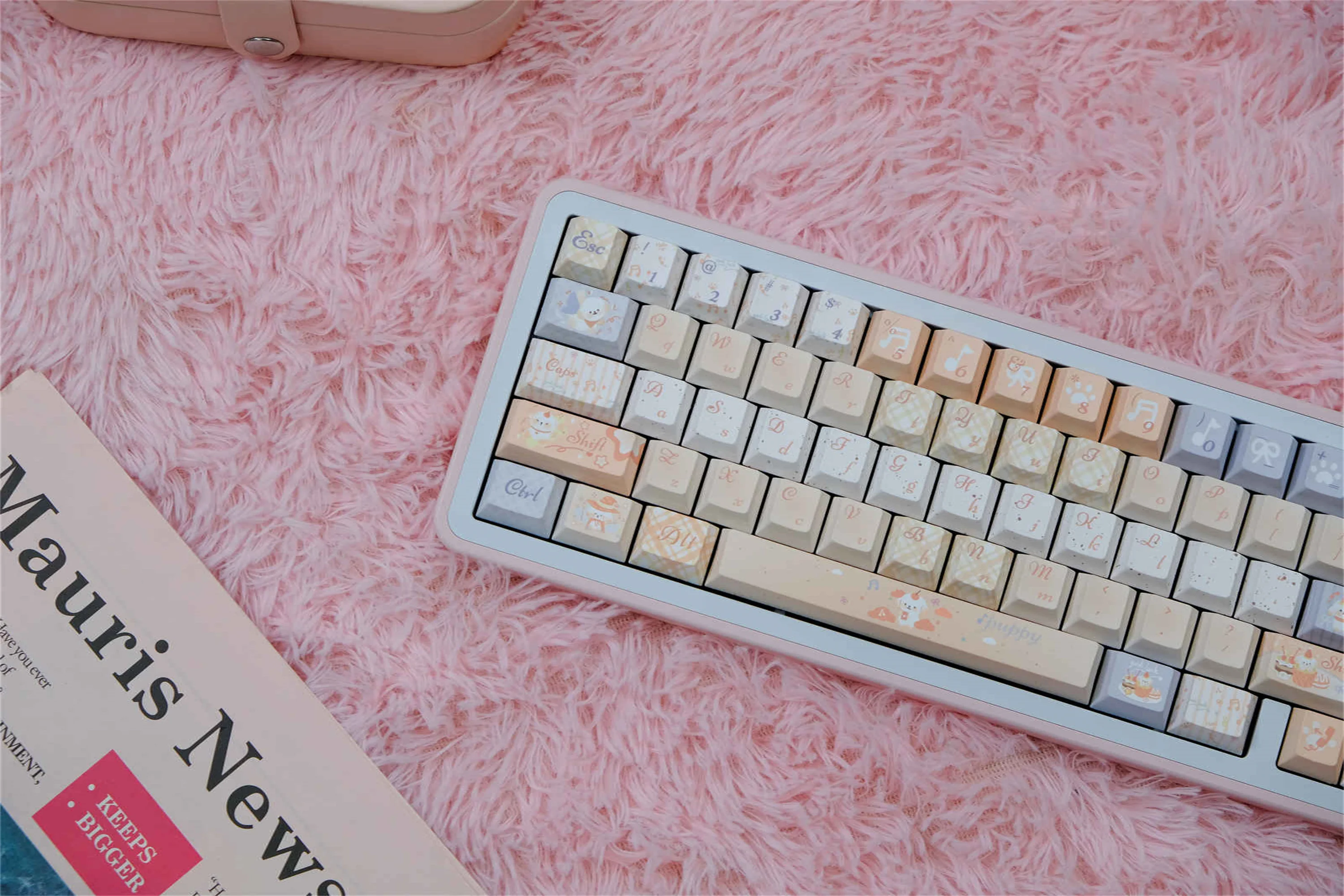 GMK Puppy Beibei Keycaps 151 Keys PBT Material Cherry Profile DYE-SUB Keycaps For MX Switch Wooting Mechanical Keyboard Keycaps