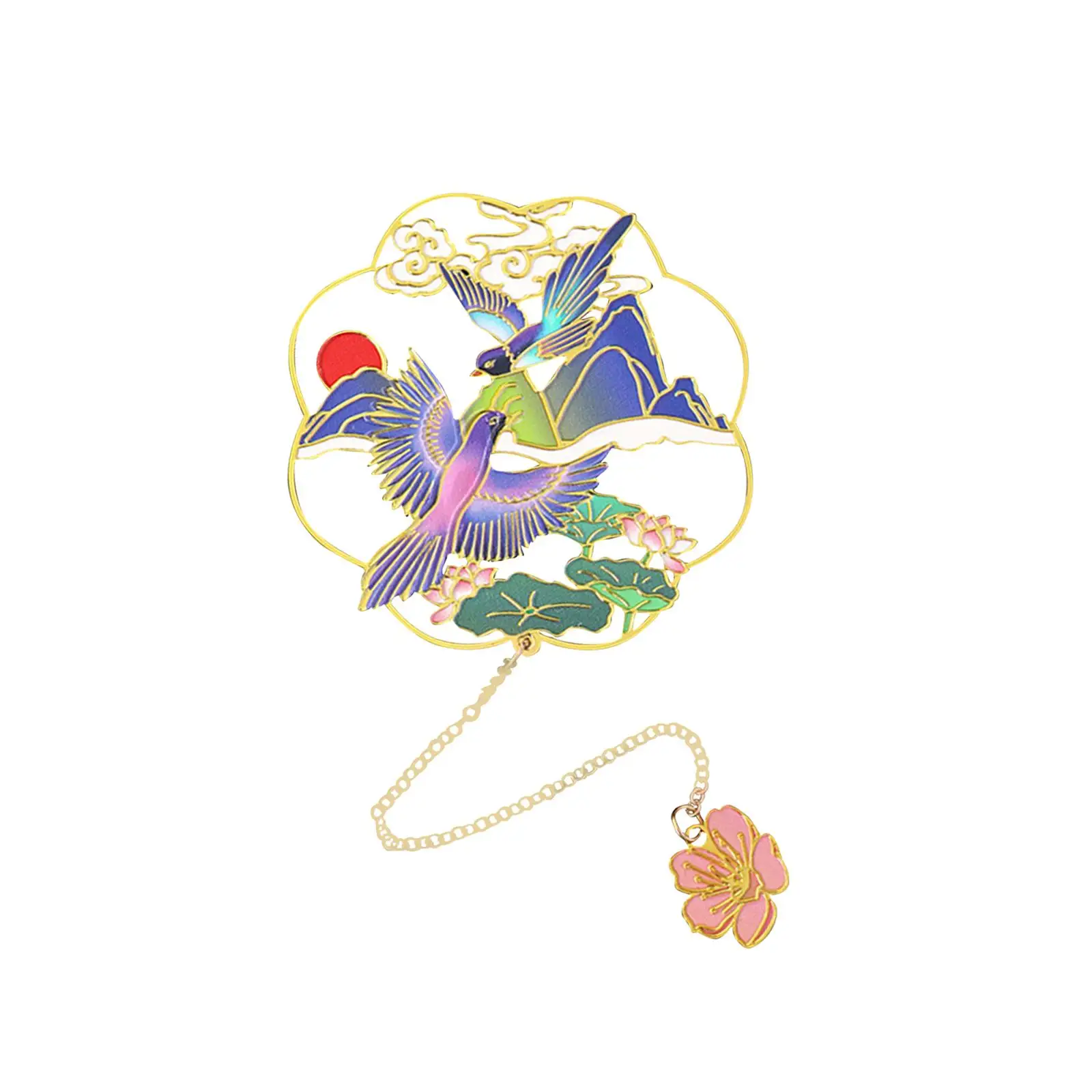 Estilo chinês Bookmark Clip para Leitores, Decoração do Livro, Leitura Suprimentos, 2X