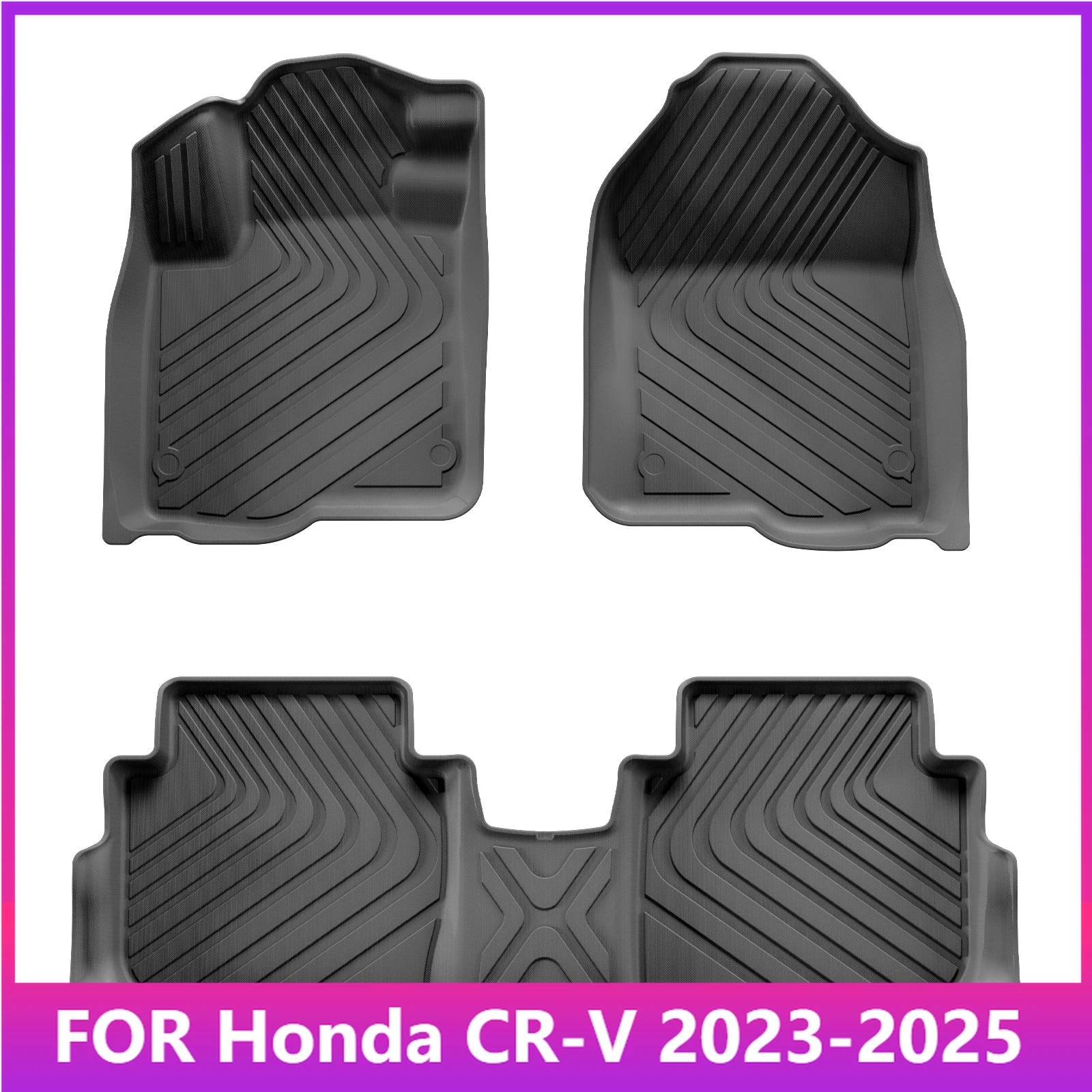 

Car Floor Mats For Honda CR-V CRV 2023 2024 2025 Trunk Backrest Pad 3D TPE Waterproof Protective Auto Accessories Left Rudder