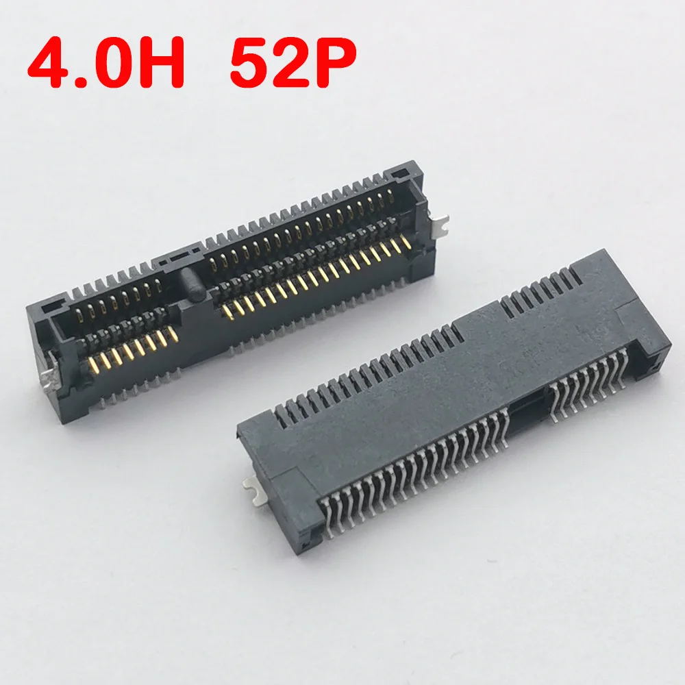 10Pcs/Lot 52Pin Height 4mm MINI PCIE MINIPCIE Msata Socket Connector Slot Connector deck 52P PCIE Jack