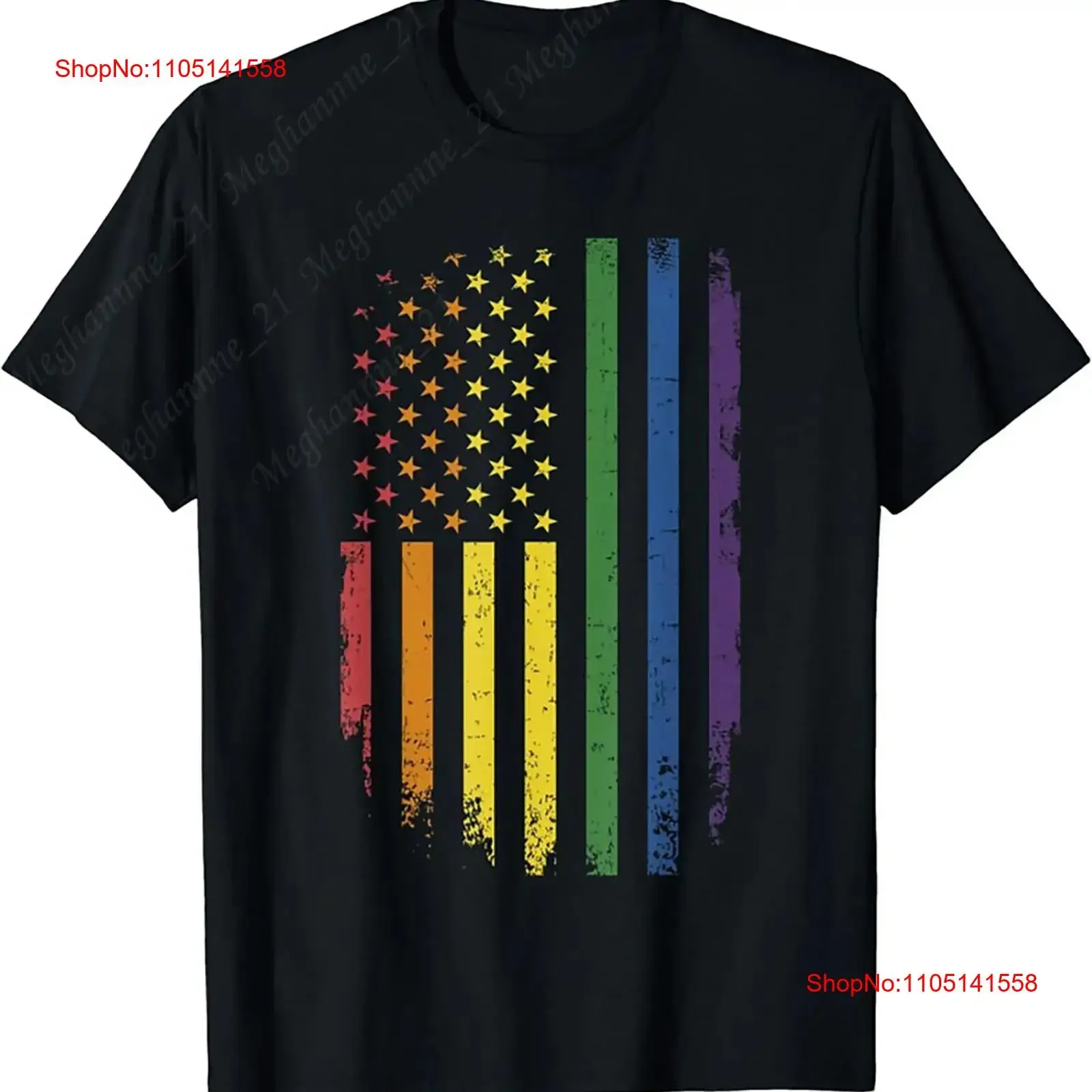 LGBT Pride Month الولايات المتحدة الأمريكية قوس قزح العلم موضوع تي شيرت خمر غسلها أنيق تنفس مصمم الملابس تنوعا الشارع الشهير