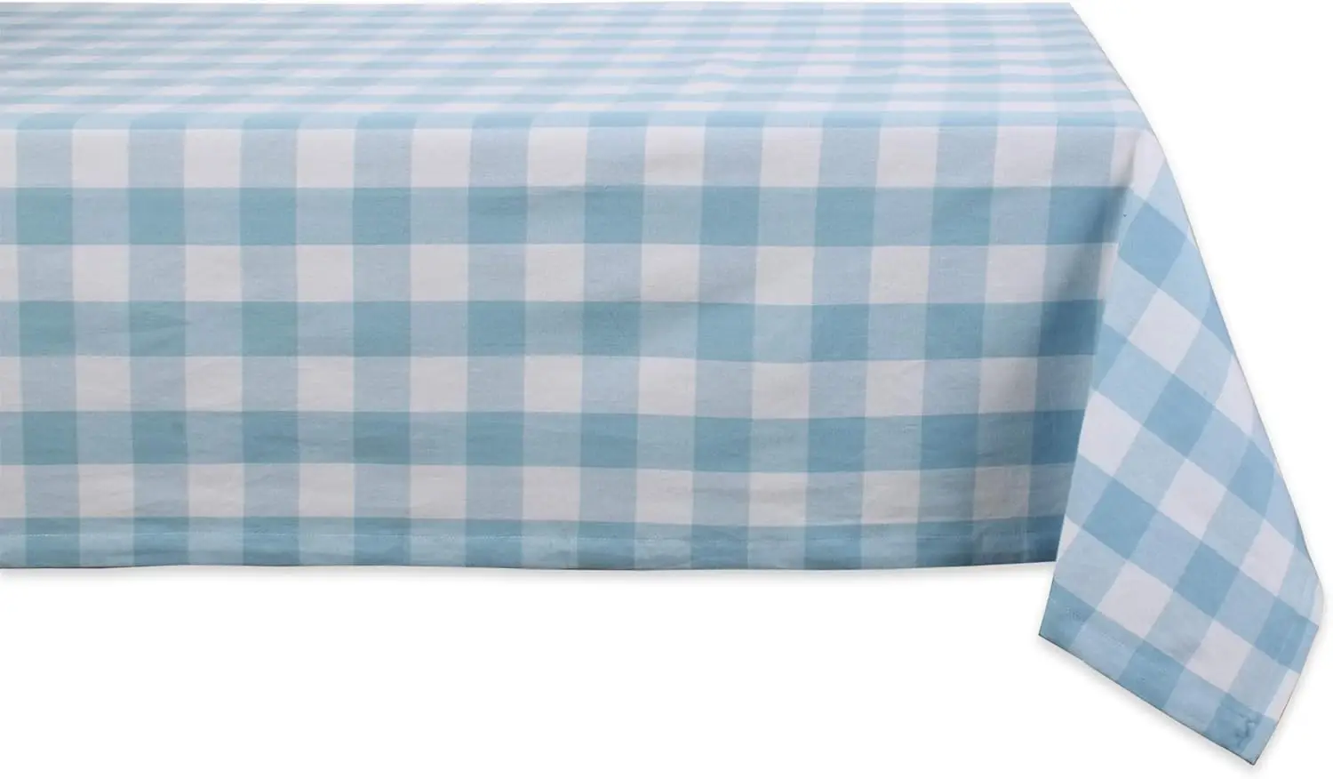 

Buffalo Check Collection, Classic Farmhouse Tablecloth, 60 x 104, Light Blue & White
