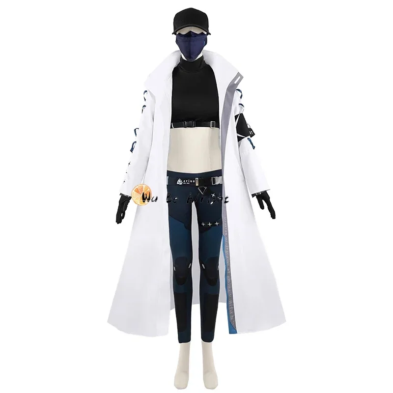 Game Blue Archive Joumae Saori Cosplay Costume Women Girl Long Cool Trench Pants Full Set Wig Shoes Halloween Party Akcesoria