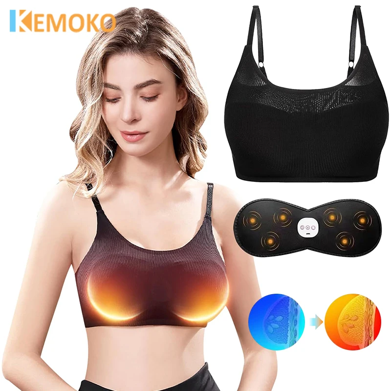 

Electric Breast Massage Bra infrared heating breast expansion stimulator anti sagging breast care vibratio Health Care washable