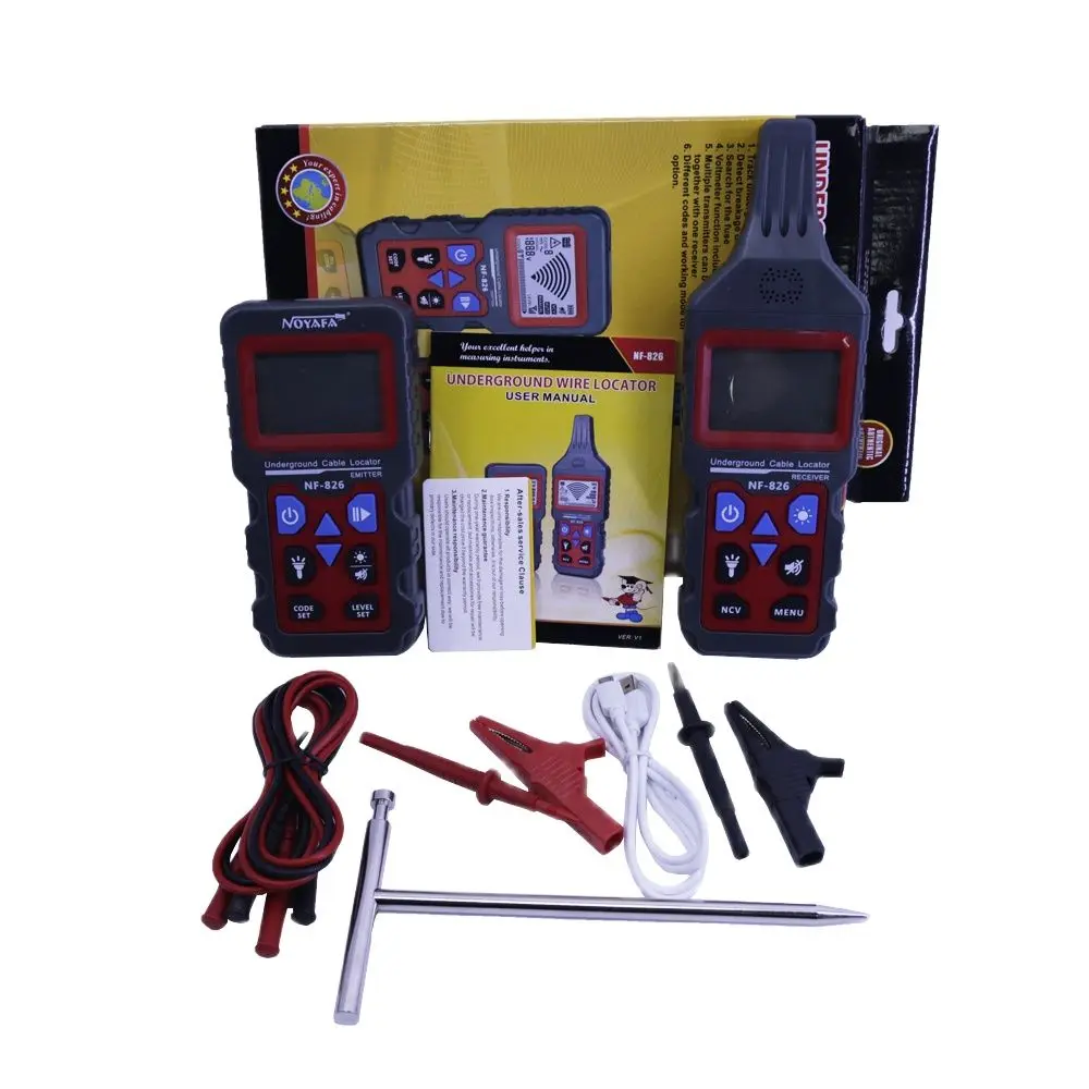NF-826 rilevatore di cavi sotterranei professionale con localizzatore di cavi portatile