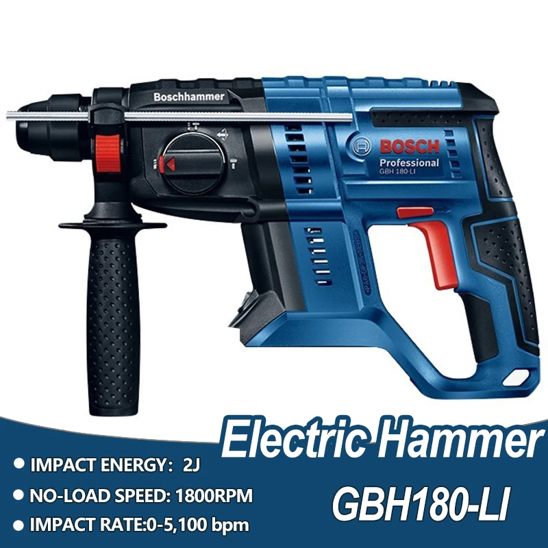 

BOSCH GBH 180-LI Brushless Electric Hammer 18V Multifunctional Lithium Hammer Percussion Drill Electric Drill Power Tools