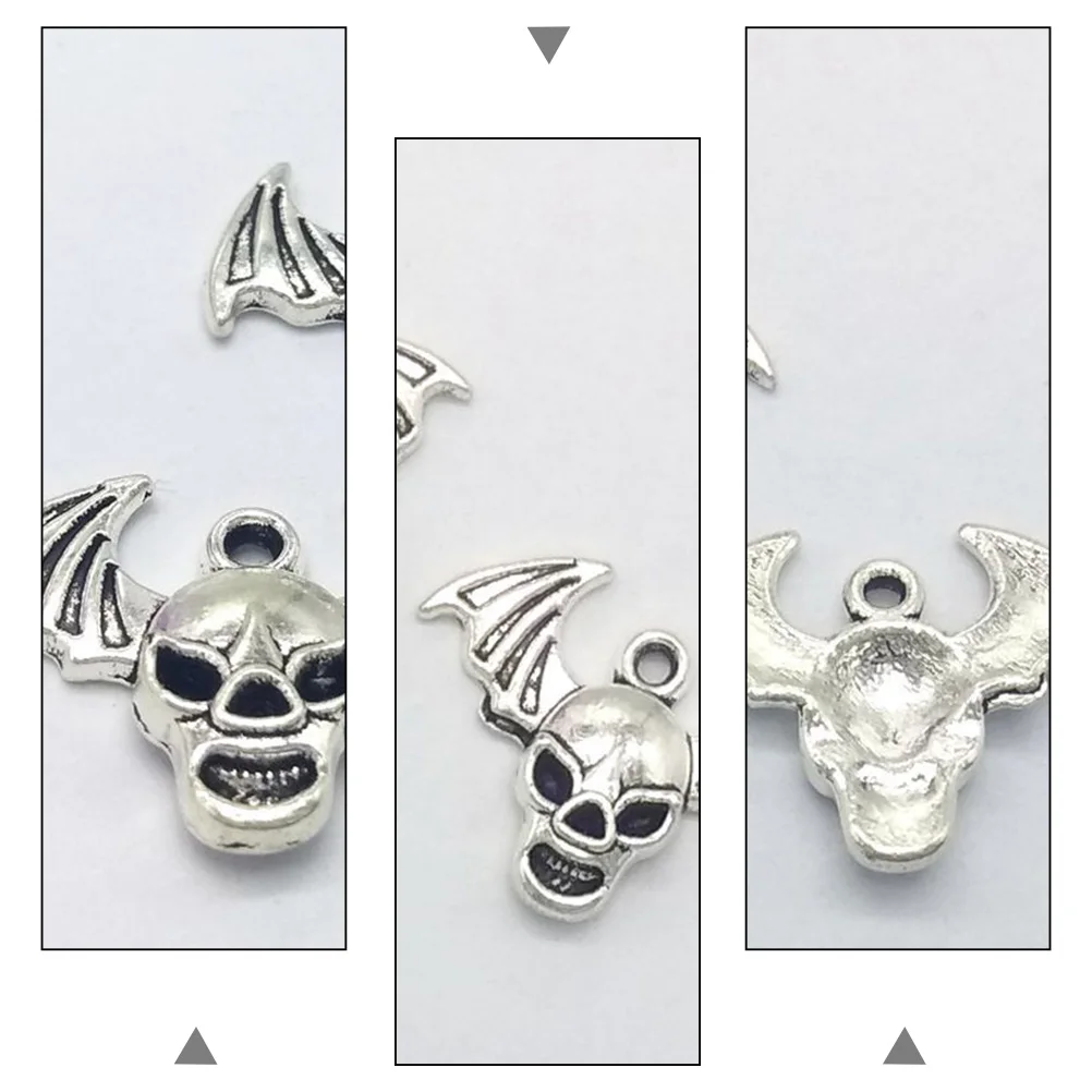 

Bat Skull Pendant Halloween Pendant Necklace Charm Halloween Hangings Halloween Decoration