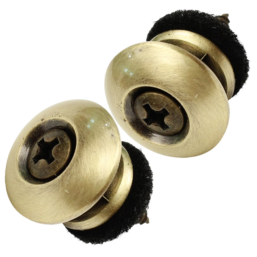 

2Pcs Guitar Strap Buttons Iron Metal Durable Locks Replacement End Pins for Guitar Bass Ukulele Anti-Slip Stable Design