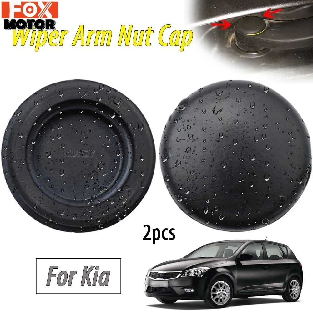 2pcs Fornt Windshield Wiper Arm Nut Cover Cap For Kia Ceed Picanto Optima Rio Sorento Soul Carens Cerato OE# 9838007000