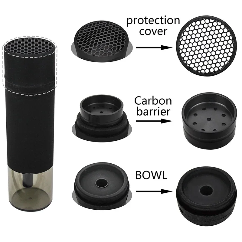 Portable Car Travel Hookah Set with Chicha Tobacco Bowl Cigarette Holder,Shisha Pipes Smoking Grass Smoke Accessories Gifts