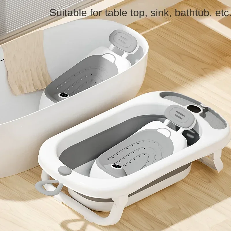 Warm Shower Rack and Shower Net Can Sit and Lie Down for Babies. Non Slip Shower Folding Bath Bed with Support Bracket