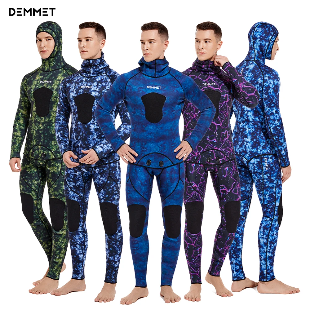 NEW 3mm Camouflage Wetsuit Long Sleeve Fission Top CRSC Neoprene Submersible For Men Keep Warm Waterproof Diving Suit