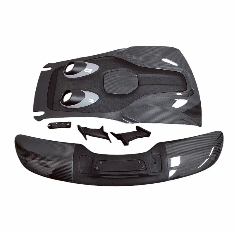 

For McLaren 540C upgrade 600LT style dry carbon fiber rear luggage compartment lid rear spoiler titanium alloy exhaust body kit