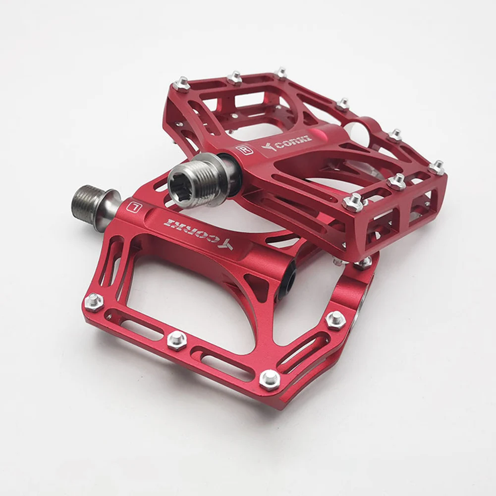 

Brand New High Quality Bike Pedal 3 Ball Bearings 212g 9/16inch MTB Road Bicycle Titanium Alloy+Aluminum Alloy