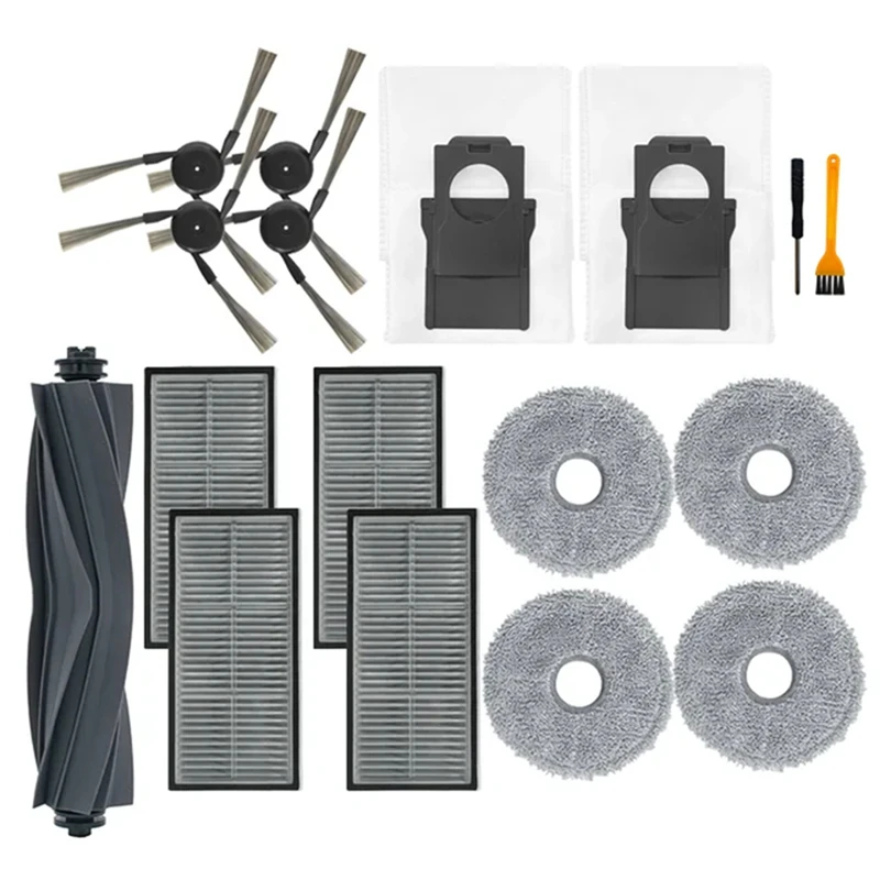 

WCS-для Dreame X40 X40 Ultra/X40 Pro, сменный робот-пылесос, основная боковая щетка, подушечки для швабры, тряпки, фильтр Hepa, мешок для пыли