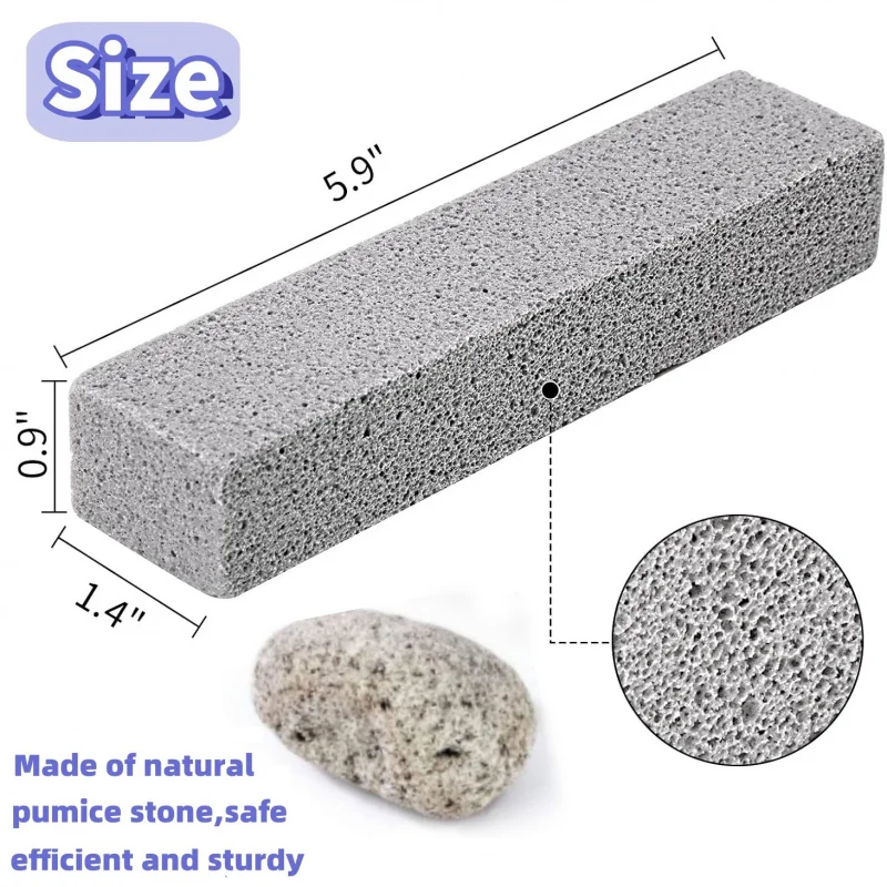 6PCS Pumice Stone Cleaning Stick Toilet Limescale Rust Stain Removal Brush Bathroom Tile Sink Household Washing Cleaner Tools