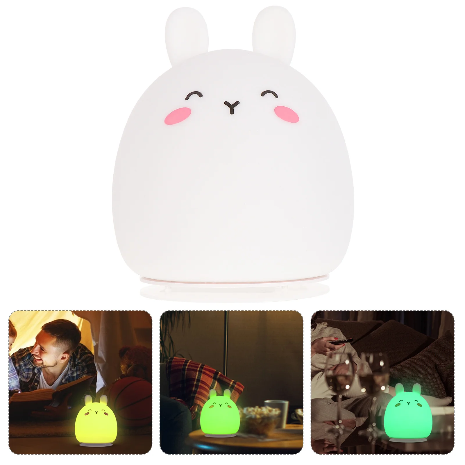 الإبداعية أرنب LED مصباح USB شحن اللون تغيير يعتم العملي زخرفة ضوء لغرفة المعيشة USB شحن LED مصباح
