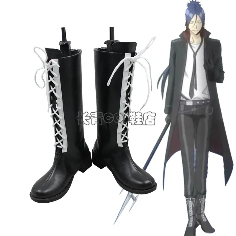 Rokudō Mukuro HITMAN REBORN Cosplay Shoes Comic Anime Game Cos Long Boots Cosplay Costume Prop Shoes for Con Halloween Party