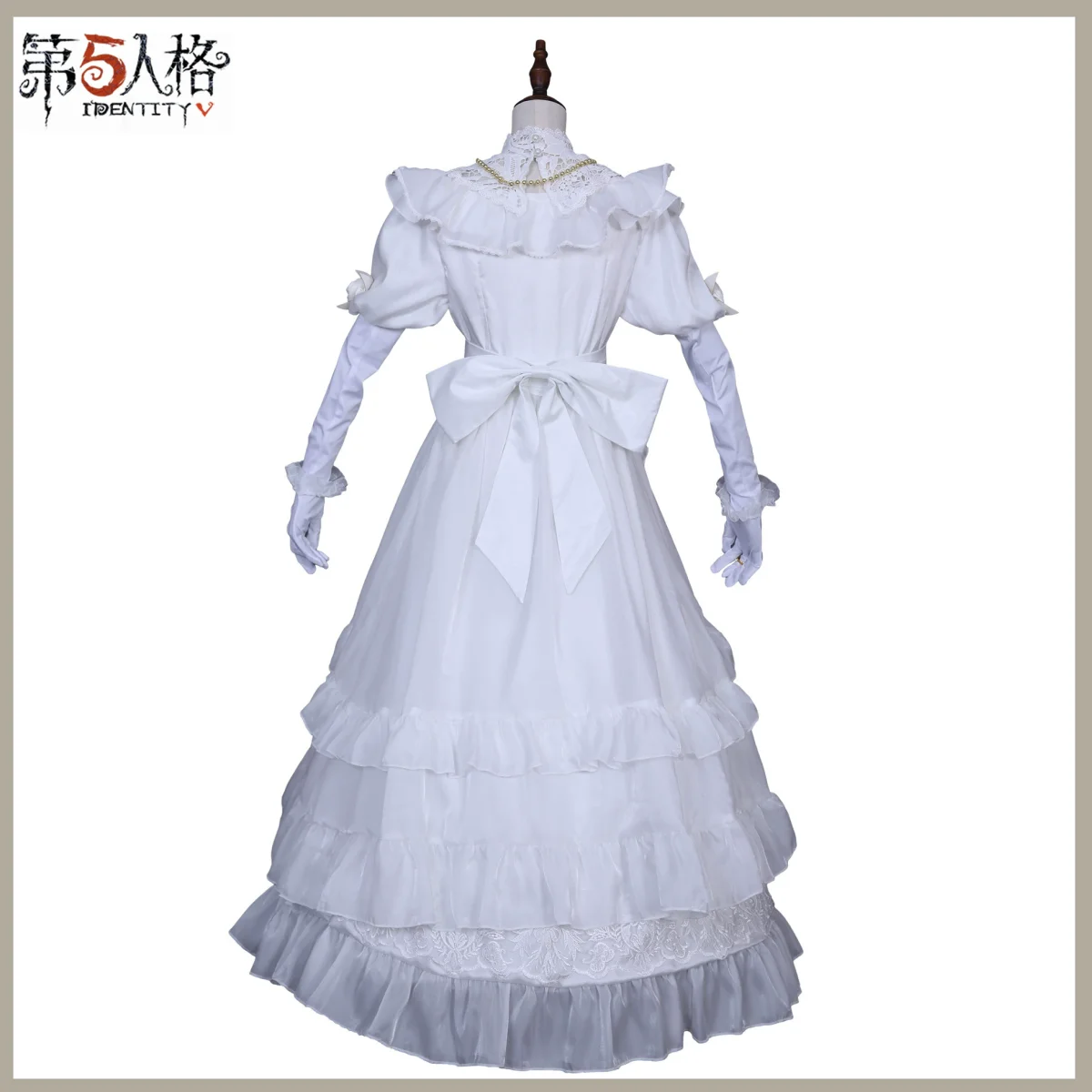 XQGame Identity Ⅴ Mary Bloody Queen Cosplay Costume Bloody Queen Promised Day Gorgeous White Wedding Dress Wig Woman Sexy Suit view 5