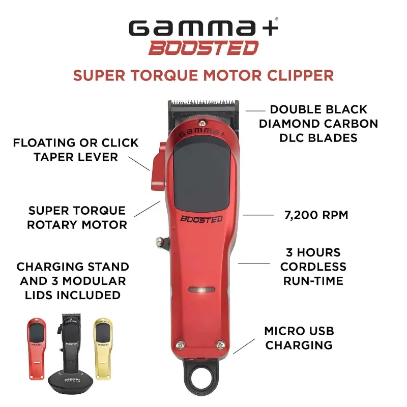 GAMMA+ Boosted Clipper Professionele draadloze kapperhaargereedschapcollectie – Hoogwaardige tondeuse voor precisieverzorging