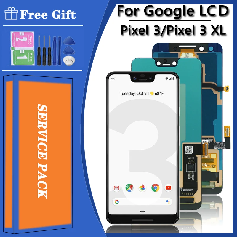 Test AMOLED For Google Pixel 3 XL 3XL LCD Display Touch Digitizer For Google Pixel 3 Pixel3 LCD Screen Replacement