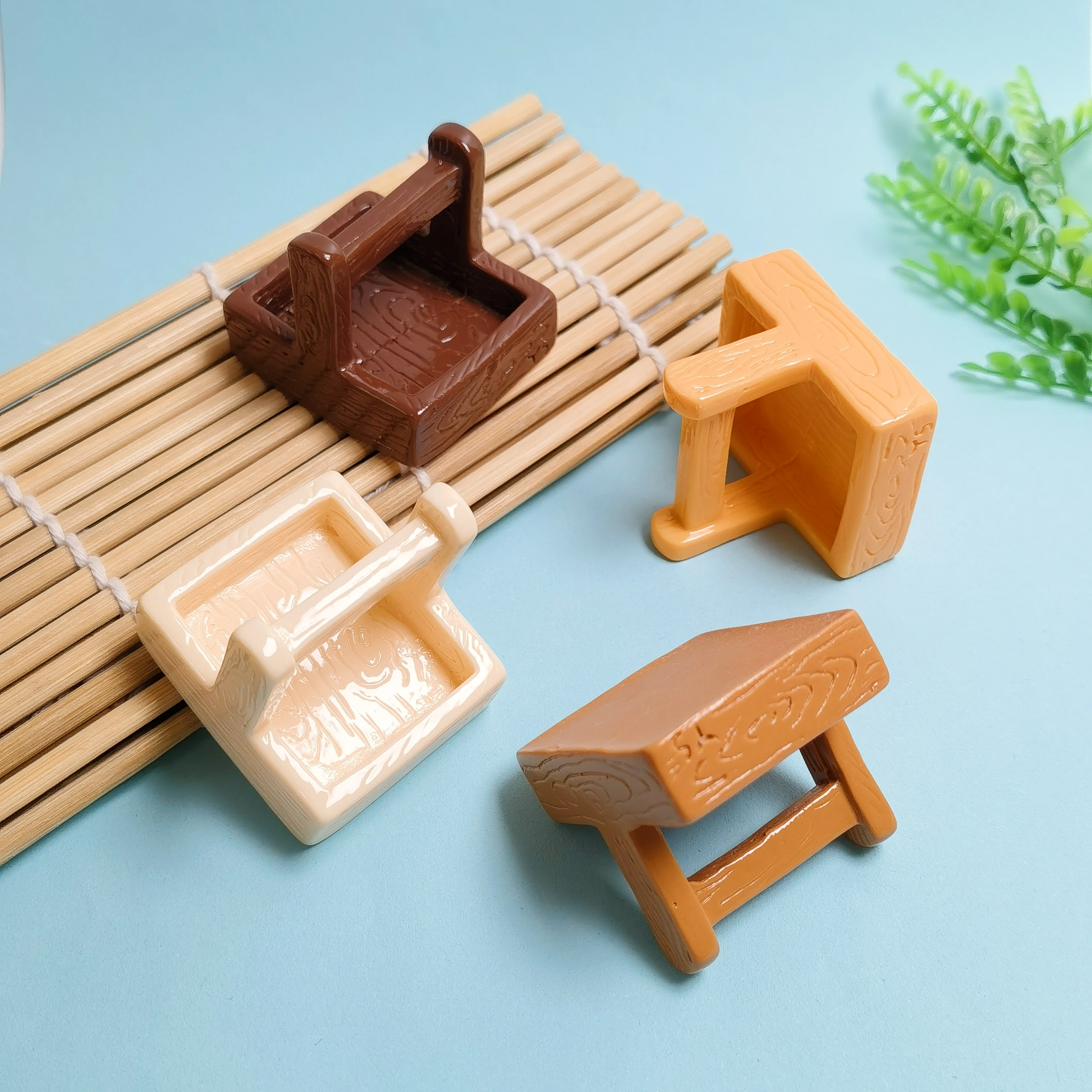 Miniature Tray Clamp Frame Resin Furniture Model Dollhouse DIY Decoration Accessories Micro Landscape Miniature Scene