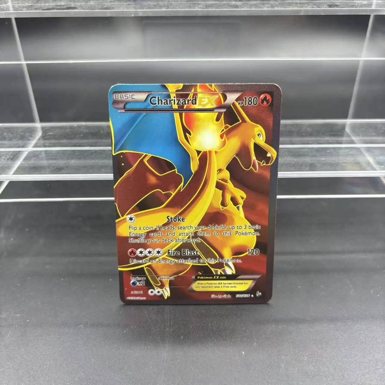 8 Teile/satz Ptcg Ex Lugia Gengar Giratina Charizard Mew Englisch Flash Karte Lucario Diy Selbst Made Anime Sammlung Karte