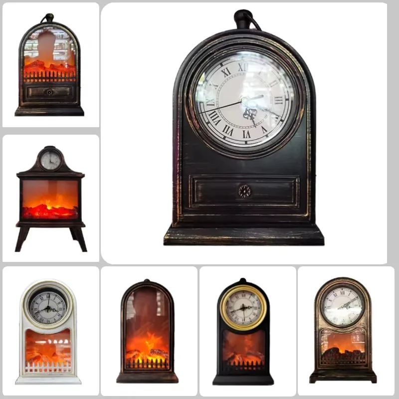 Suitable for Lantern Fireplace  Charcoal Wood Burning Glowing Red Light Emitting Diode Light Electric Live Fire Desk Lamp