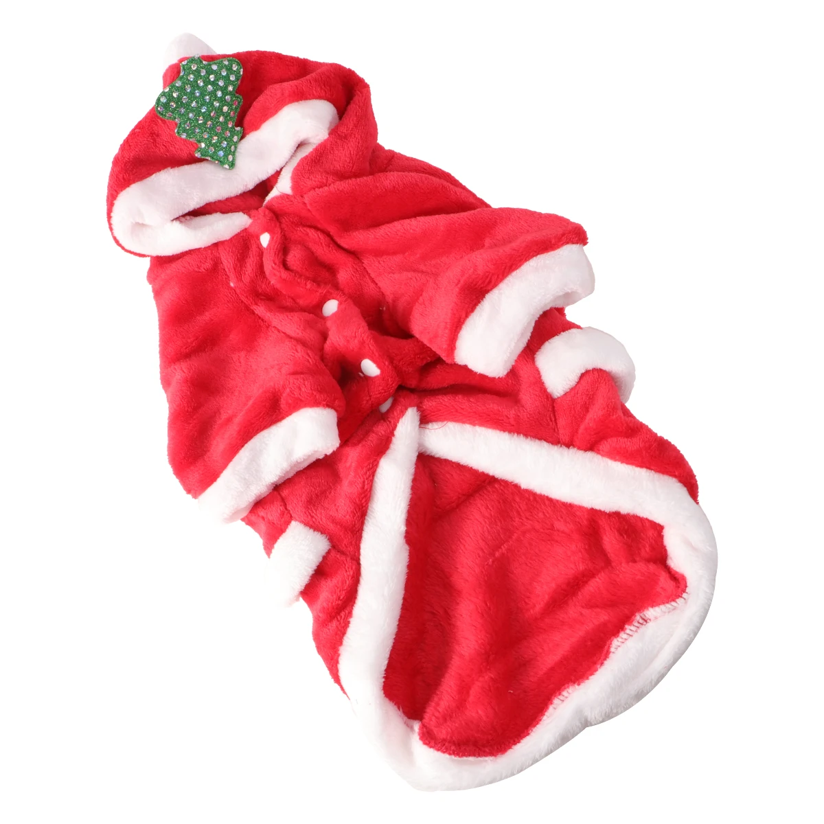 

Clothes Pet Dog Hooded Costume Christmas Clothing Winter for Costumes Red