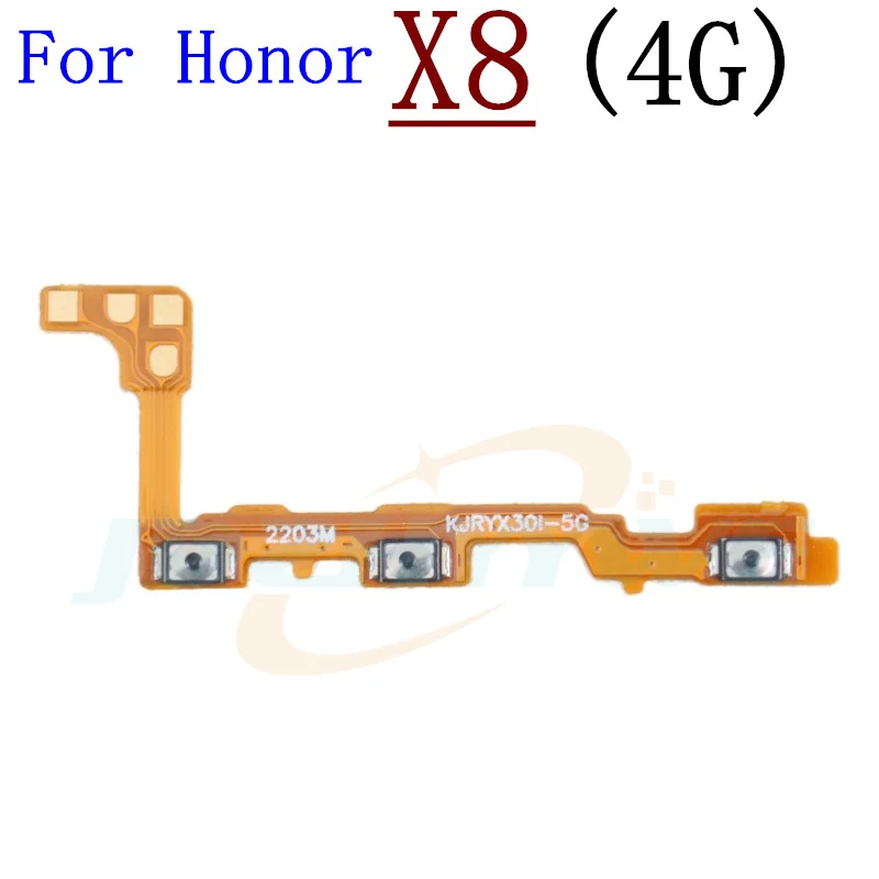 For Honor X8 X8a X9 X9a X10 X20 SE X30 MAX X30i X40 X40i X50 X50i Side Button Key Switch Volume Power On Off Flex Cable Parts