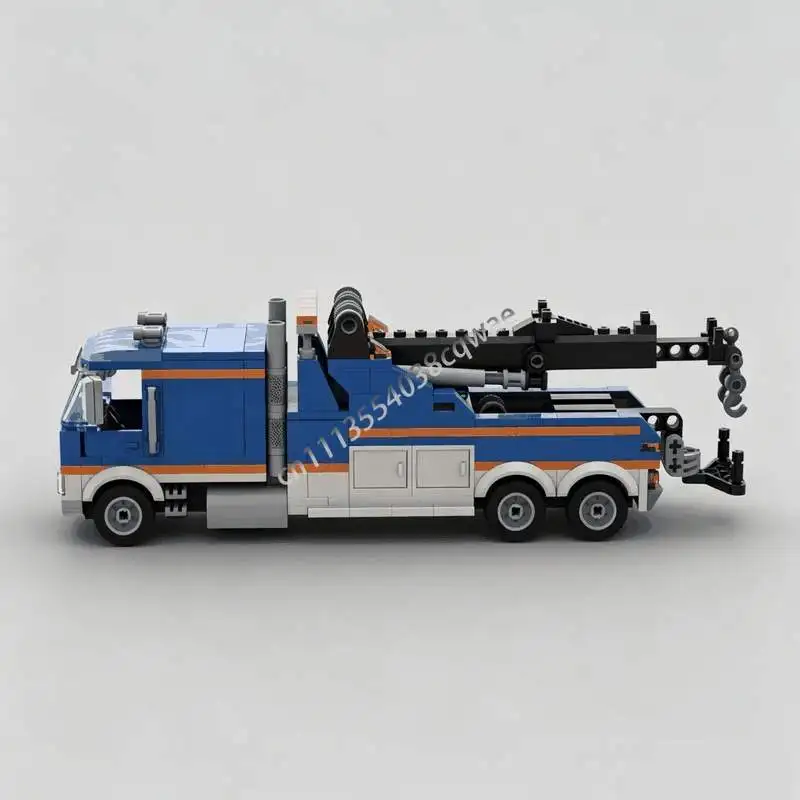 NEW 337Parts Cab Over Tow Truck MOC Vehicle Model Custom Puzzle DIY Assembly Building Blocks Toy Gift Collection Display Service