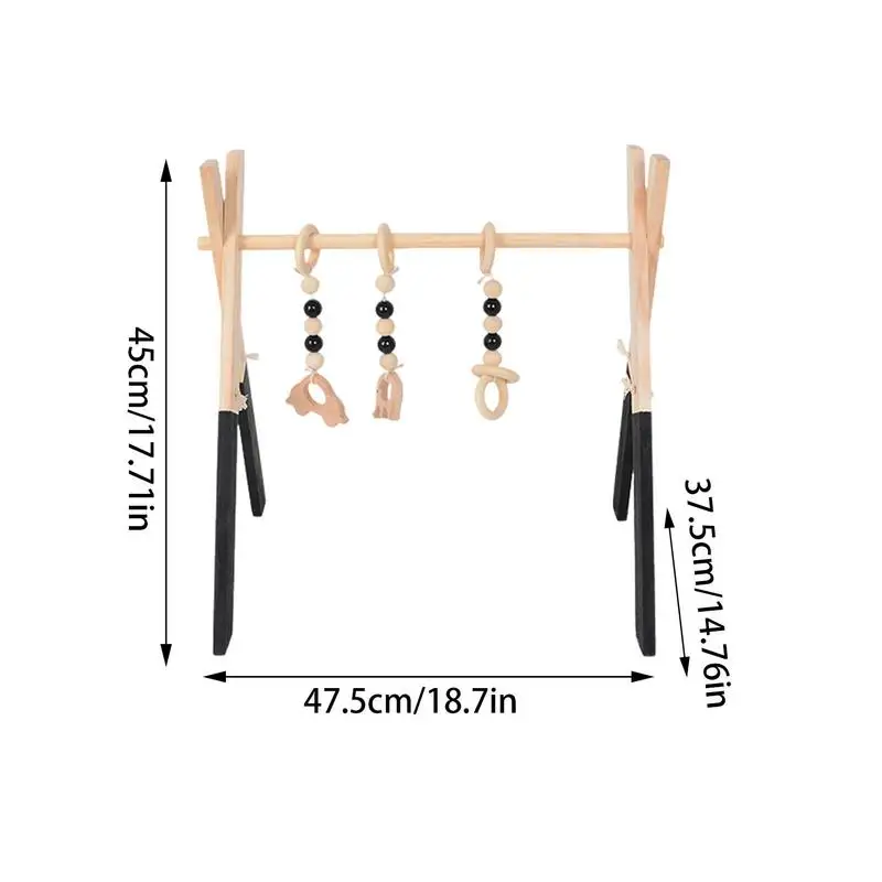 Opvouwbaar Gym Speelgoed Milieuvriendelijk Grenen Houten Frame Pasgeborenen Oefenaccessoires Voor Voor Voor-En Vroegschoolse Educatie Centrum Kinderkamer