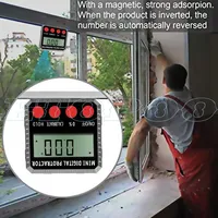 Digital Level Angle Gauge 360° Mini Measuring Digital Inclinometer With Magnetic Base Electronic Universal Bevel Protractor
