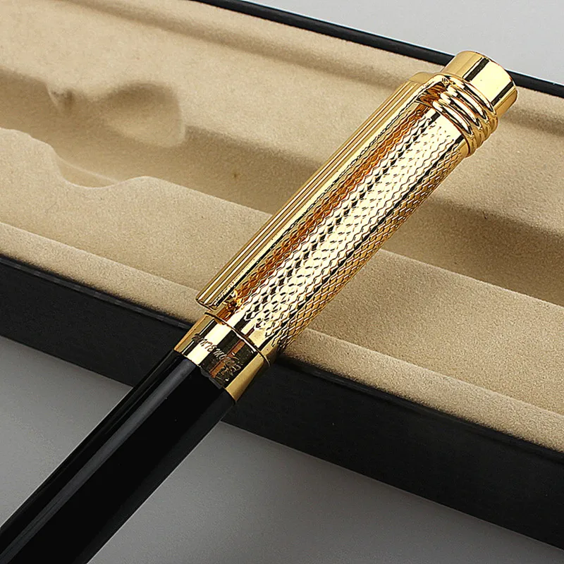 luxury pen 163 Smooth gold Silver Black office Ballpoint pen New student School Stationery Supplies pens for writing