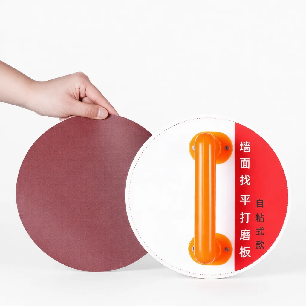 9 Inch Hand Sanding Tool Wall Polishing Support Plate Round Disc Abrasive Holder Hook Loop Base Manual Finishing Pad Sturdy