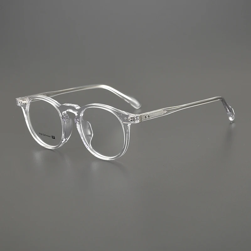 고품질 초경량 타원형 안경 프레임 대모갑 복고풍 패션 핑크 아트 비즈니스 캐주얼 광학 처방 안경
