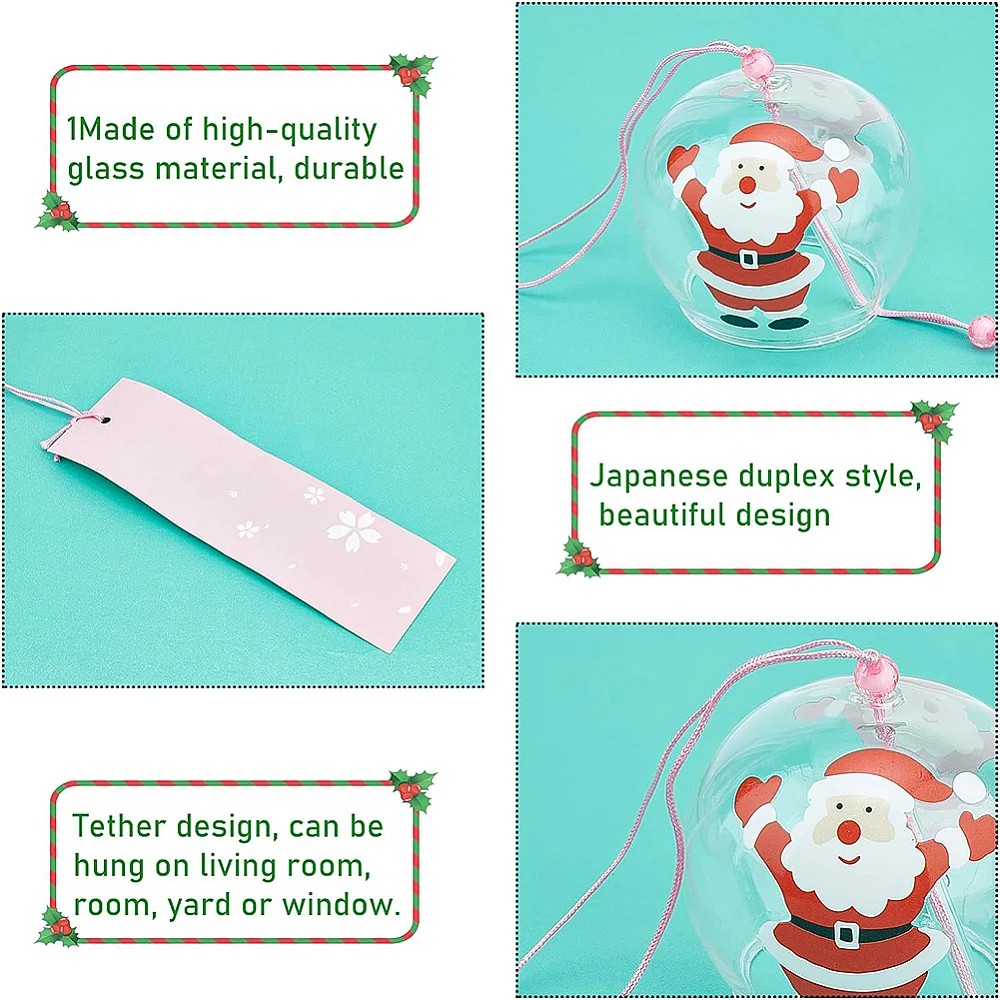 4개 4가지 스타일의 크리스마스 테마 유리 풍경 종,  - Home Decor Glass 리뷰 및 가격