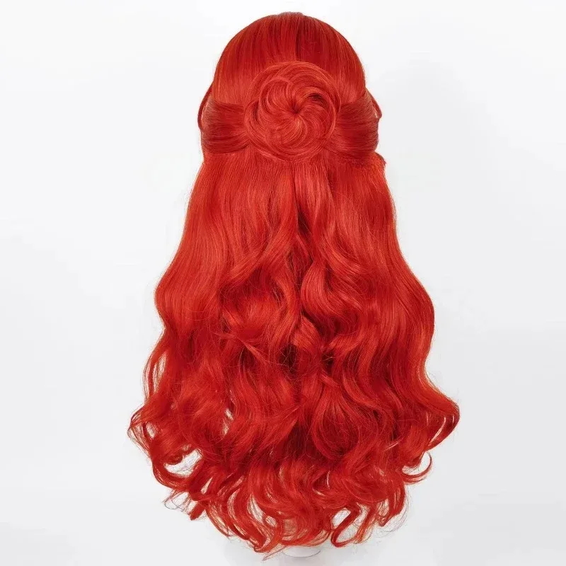 

az15Himeko Game Honkai Star Rail Красные изогнутые термостойкие синтетические парики Himeko Косплей Парик