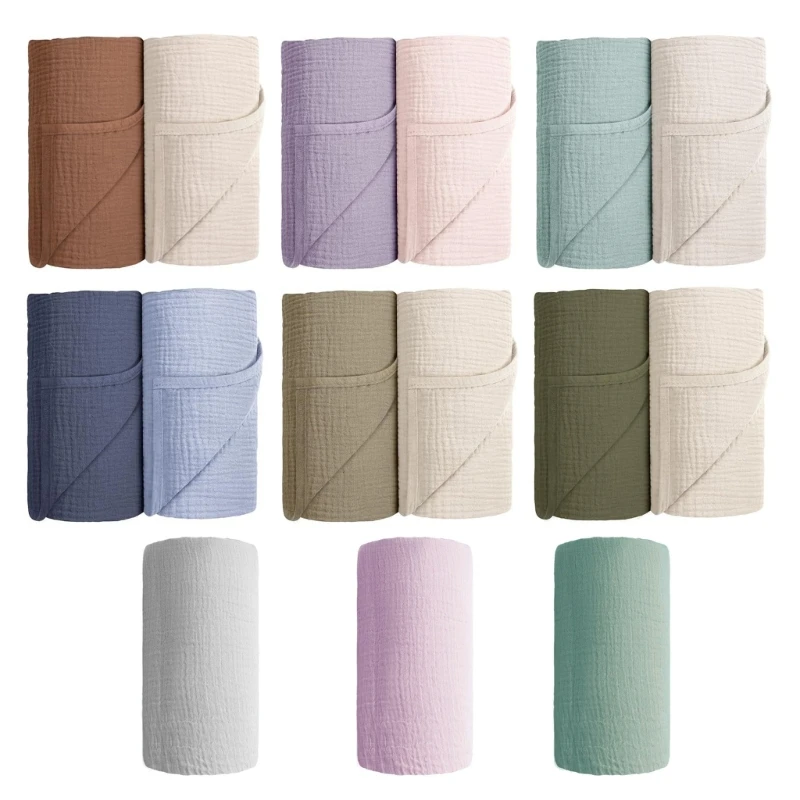 Upgrades Baby Swaddles Blankets Breathable & Absorbent Newborns Blanket Double Layer Baby Blanket Multipurpose Blanket