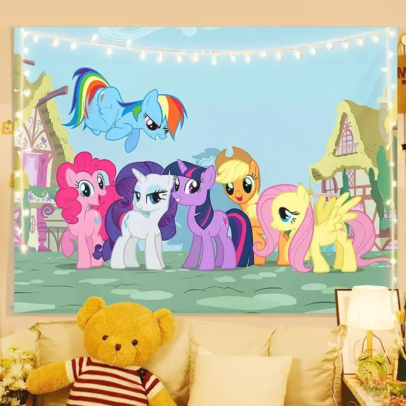 My Little Pony Anime Background Hanging Cloth Bedroom Decoration  Background Tapestry Living Room Tapestry decoration home