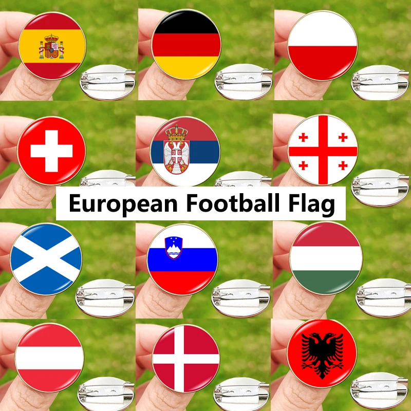 Mountain Biking Georgia - 24 Football Flag Badge Pins Scotland